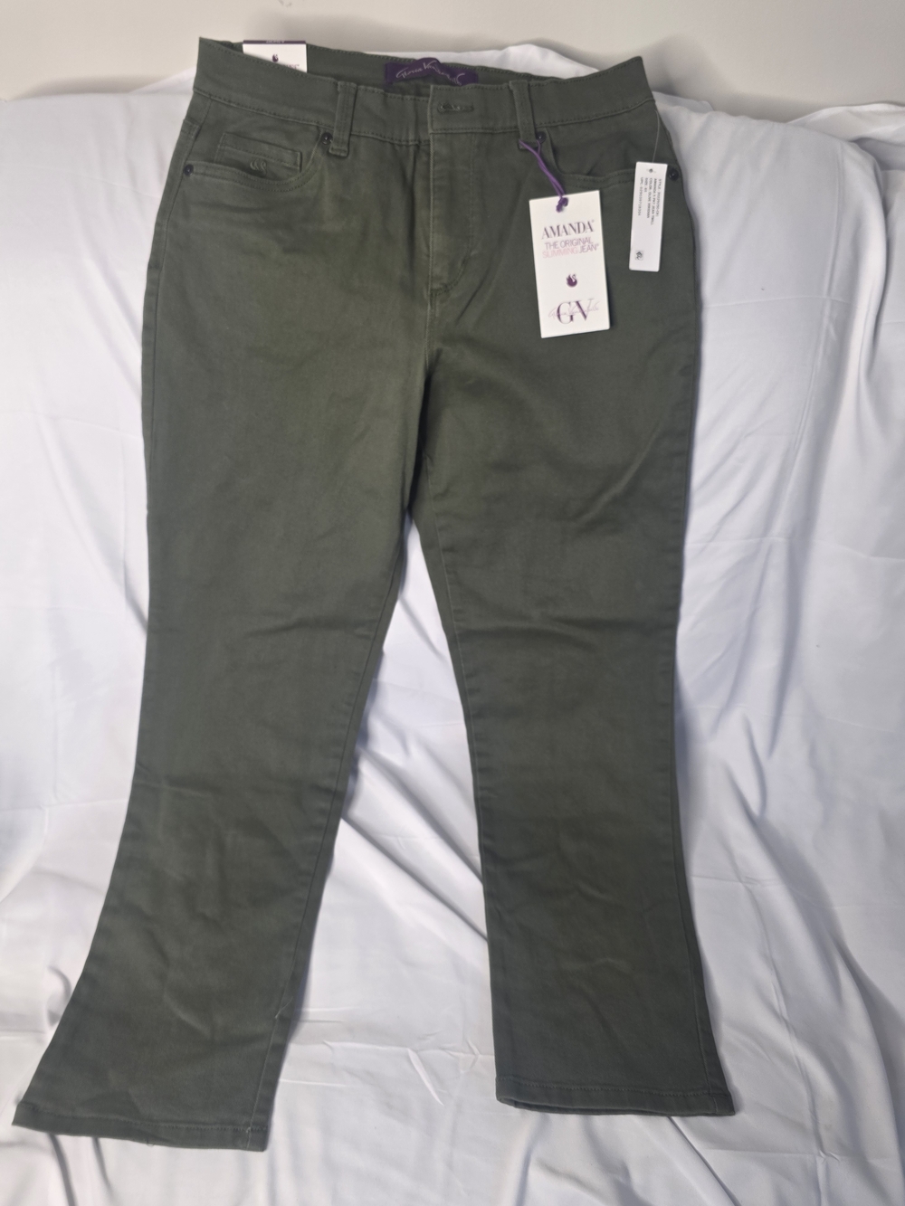 Gloria Vanderbilt Olive Green Tapered Leg Pants